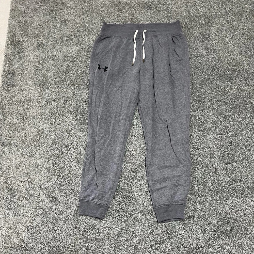 Under Armour Womens Jogger Pants Gray Athletic Lounge Sweatpants Medium MD 1207